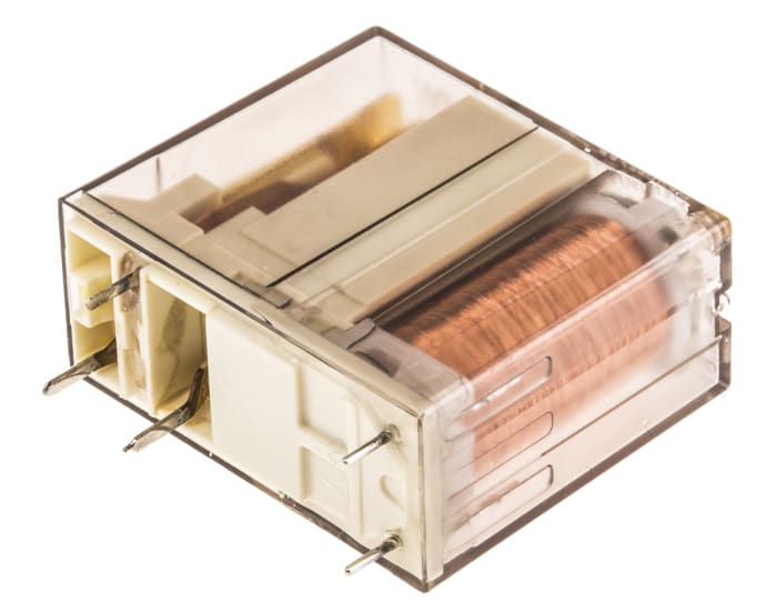 TE Connectivity PCB Mount Power Relay, 12V dc Coil, 12A Switching Current, SPDT