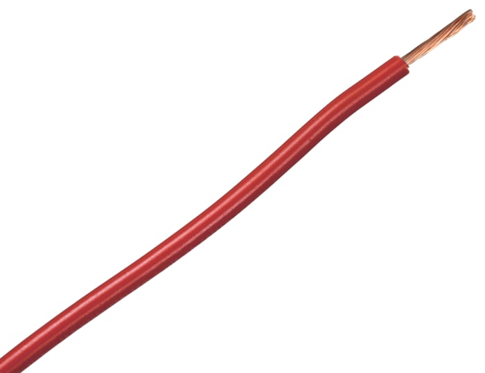 RS PRO, RS PRO Red 2.5 mm² Hook Up Wire, 14 AWG, 45/0.25mm, 100m, PVC  Insulation, 256-7038