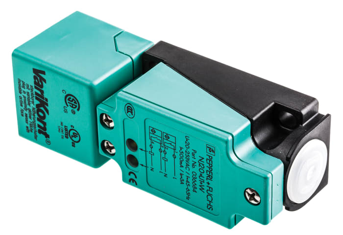 Pepperl + Fuchs Block Proximity Sensor, 20 mm Detection, 20 → 253 V ac