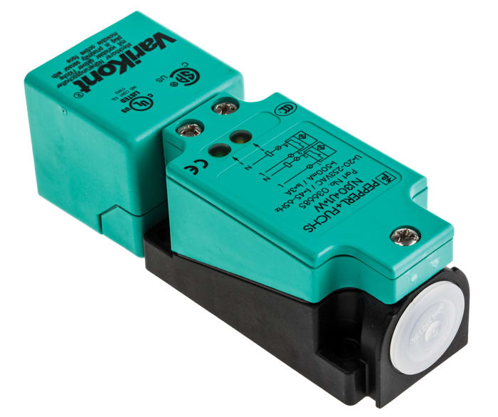 Pepperl + Fuchs Block Proximity Sensor, 30 mm Detection, 20 → 253 V ac