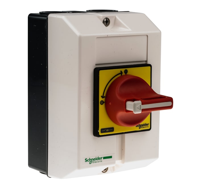 Schneider Electric 3P Pole Panel Mount Isolator Switch - 25A Maximum Current, 11kW Power Rating, IP65