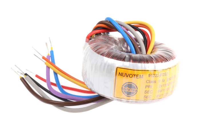 Nuvotem Talema 115 V ac, 230 V ac, 2 x 6V ac Toroidal Transformer, 15VA 2 Output