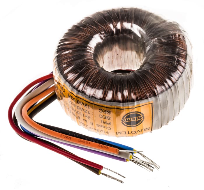 Nuvotem Talema 115 V ac, 230 V ac, 2 x 12V ac Toroidal Transformer, 15VA 2 Output