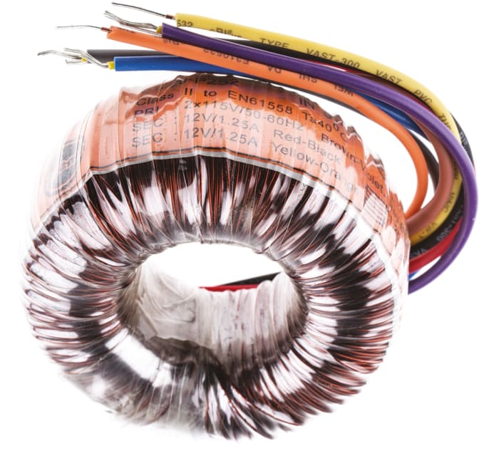 Transformateur torique Nuvotem Talema 2 sorties, 115 V ac, 230 V ac → 2 x 12V c.a., 30VA