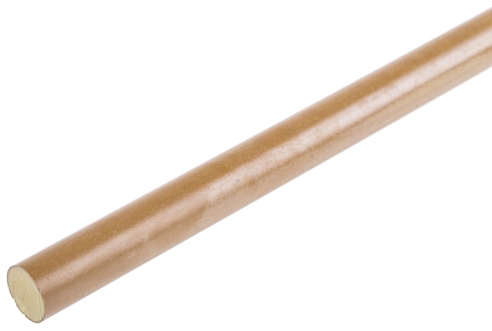 RS PRO Brown Polyamide-Imide Rod, 300 mm x 12.7 mm Diameter