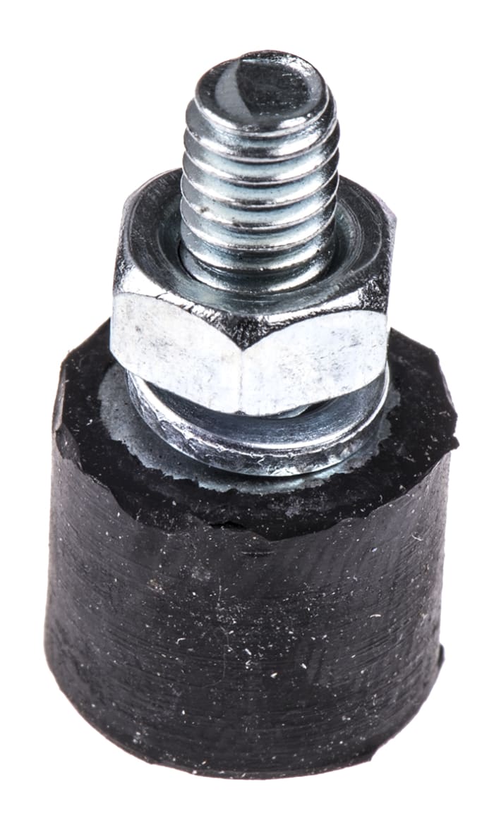 FIBET Cylindrical M4 Anti Vibration Mount, Male Buffer Foot with 5.8kg Compression Load