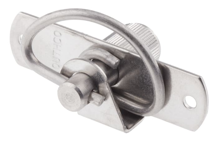 Paslanmaz Çelik Silindirik Vidalı Montaj İterek Kapatma Bastırmalı Tutucu, 58,7 x 17,5 x 35mm