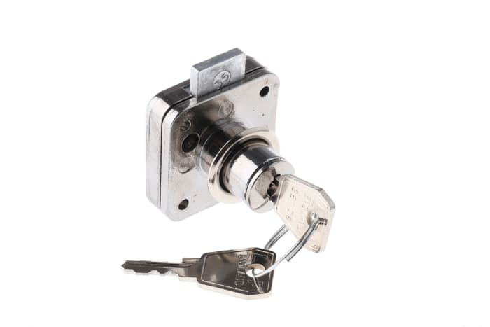 Euro-Locks a Lowe & Fletcher group Company Sliding Door Lock, 22mm Panel-to-Tongue, 17mm Cutout, Key Unlock