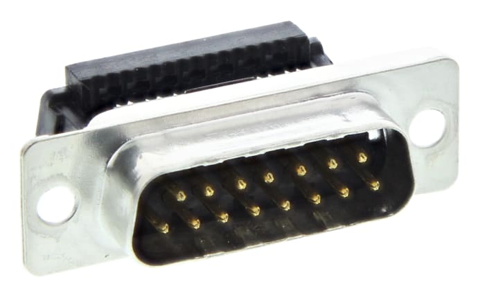 Provertha TMC-SK 15 Way Right Angle Cable Mount D-sub Connector Plug, 1.27mm Pitch