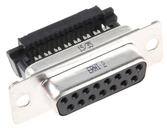 Provertha TMC-SK 15 Way Right Angle Cable Mount D-sub Connector Socket, 1.27mm Pitch