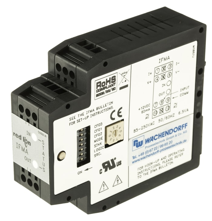 Red Lion 3117 Series Signal Conditioner, Frequency Input, Current, Voltage Output, 85 → 250V ac Supply