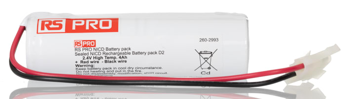 RS PRO | RS PRO 2.4 V NiCd Rechargeable Battery Pack 2, 4000 mAh | 260 ...