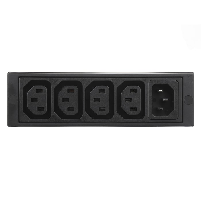 Tapa de Alimentación para Canalización de Cable Schurter 4747.0000, 4 conectores, 250 V ac IEC C13