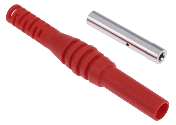 Staubli Red Female Banana Socket, 4 mm Connector, Solder Termination, 19A, 1000V, Nickel Plating