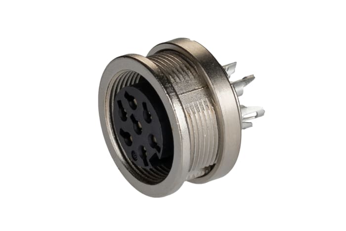 binder Circular Connector, 7 Contacts, Panel Mount, M16 Connector, Socket, Female, IP67, 723 Series