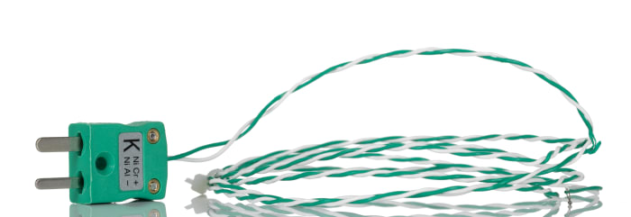 RS PRO Type K Exposed Junction Thermocouple 1 m Length, 1 mm Diameter, -75 °C → 260 °C Max