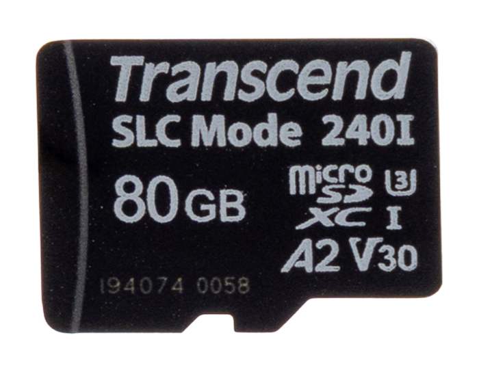 Transcend 80 GB Industrial MicroSDXC Micro SD Card, V30