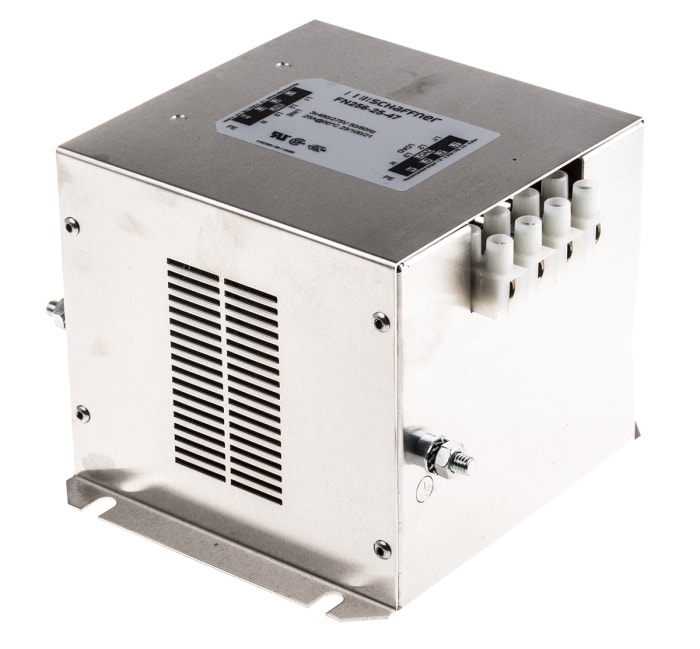 Schaffner, FN256 25A 480 V ac 0 → 60Hz, Flange Mount RFI Filter, Screw 3 Phase