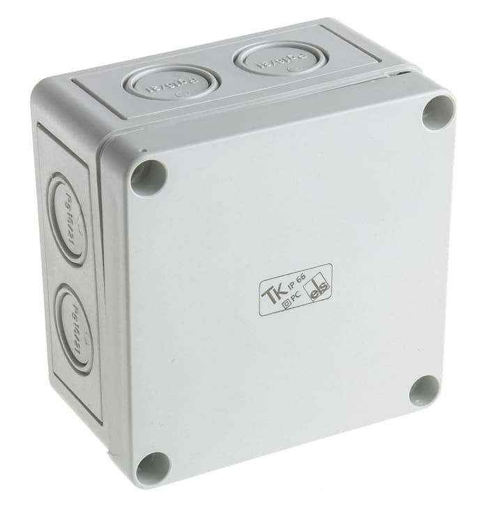 Spelsberg TK PC Series Grey Polycarbonate Junction Box, IP66, 110 x 110 x 66mm