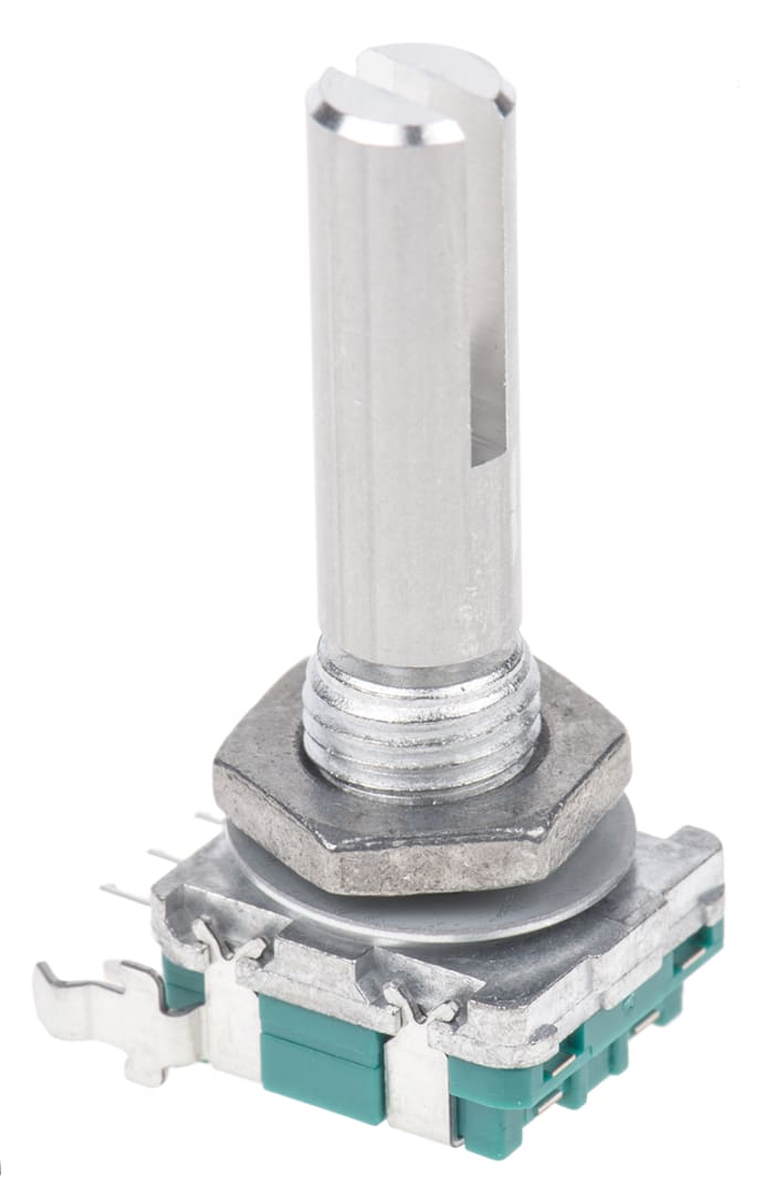 Alps Alpine 15 Pulse Incremental Mechanical Rotary Encoder Slot Shaft, Through Hole