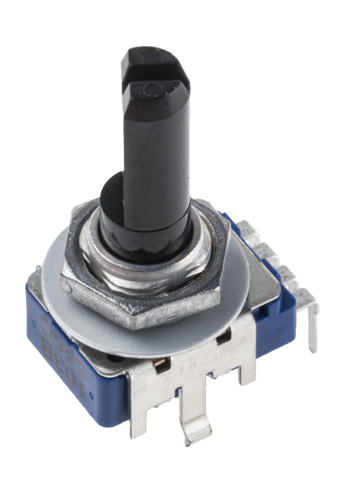 Alps Alpine RK11K 10kΩ Rotary Potentiometer 1-Gang, Panel Mount (Through Hole), RK11K1140A3L