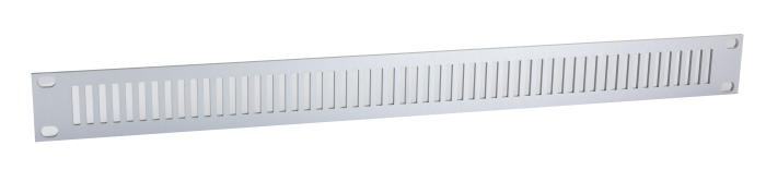 Rittal Unpainted Aluminium Front Panel, 1U, Ventilated