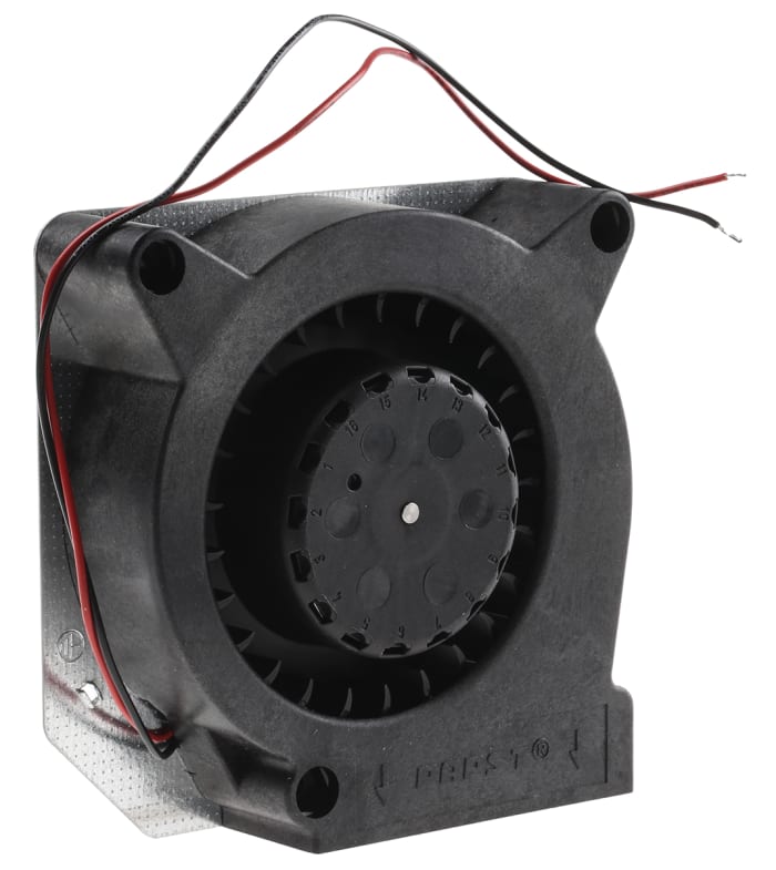 ebm-papst RL 90 N Series Centrifugal Fan, 12 V dc, 40m³/h, DC Operation, 120.6 x 120.6 x 37.3mm