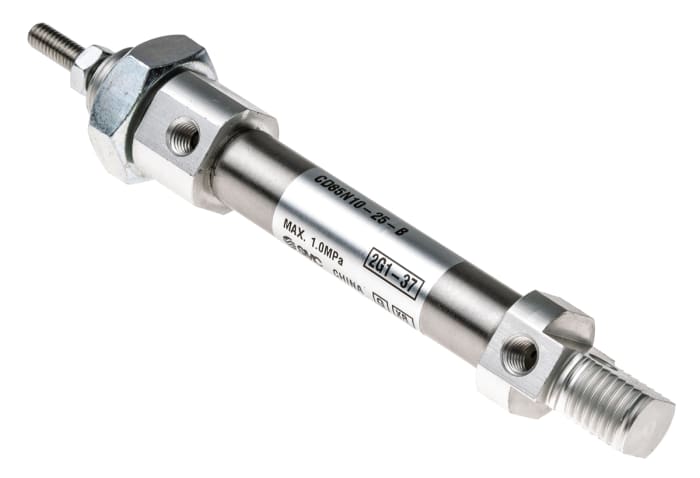 SMC Pneumatic Piston Rod Cylinder - 10mm Bore, 25mm Stroke, C85 Series, Double Acting