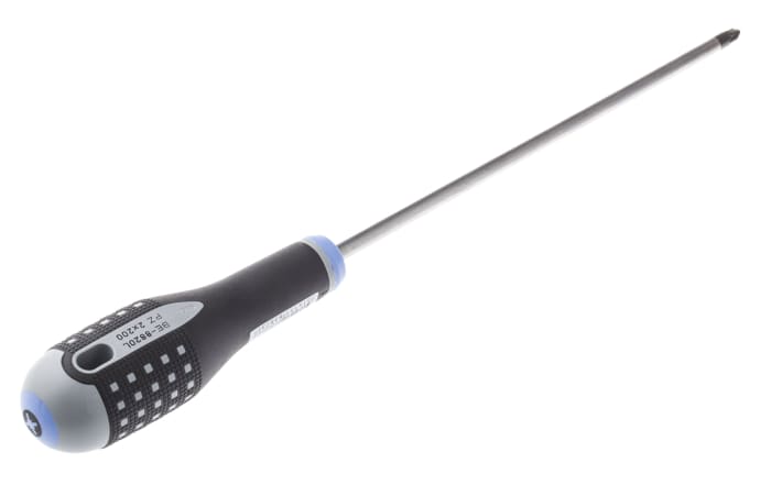 Bahco Pozidriv  Screwdriver, PZ2 Tip, 200 mm Blade, 322 mm Overall