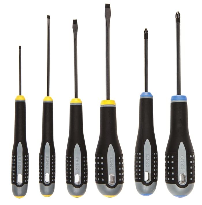 Bahco Pozidriv; Slotted Screwdriver Set, 6-Piece