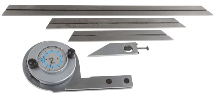 RS PRO 360° Metric  Bevel Protractor, 150 mm, 300 mm Steel Blade
