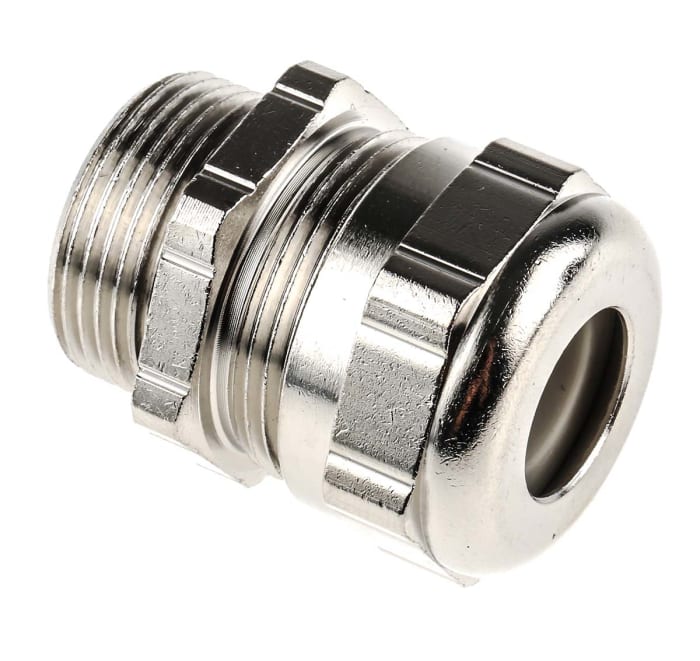 ABB Metallic Nickel Plated Brass Cable Gland, M25 Thread, 10mm min., 14mm max., IP68