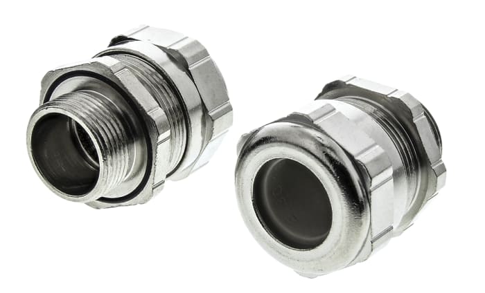 ABB Metallic Nickel Plated Brass Cable Gland, M25 Thread, 14mm Min, 18mm Max, IP68