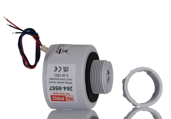 Avertisseur sonore Blanc RS PRO, 9 → 28 V c.c., 100dB IP65