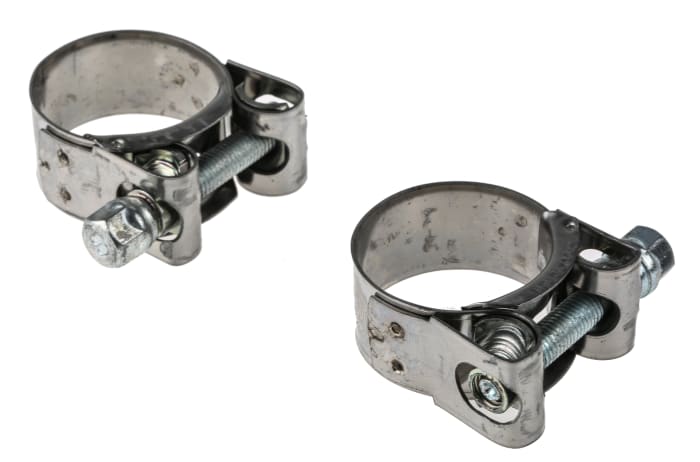 RS PRO Stainless Steel, Zinc-Plated Steel (Bolt) Bolt Head Bolt Drive, 20mm Band Width, 31 → 34mm ID