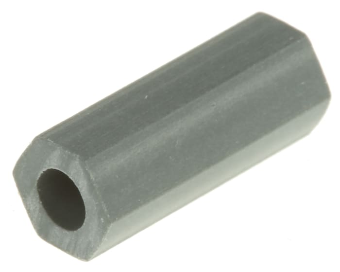 HS 4 4, 12,7mm CPVC Altıgen Yükseltici Ara Parça 4,8mm Genişlik, Delik Çapı: 2,6mm, M2.5, No.4 Vidalı