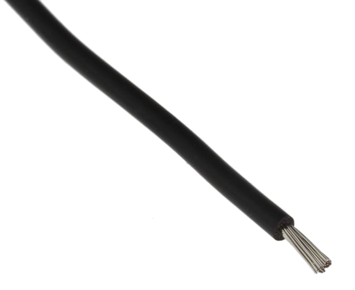 Cable de conexión RS PRO, área transversal 1 mm² Entornos hostiles Filamentos del Núcleo 32/0.2 mm Negro, 500 V, long.