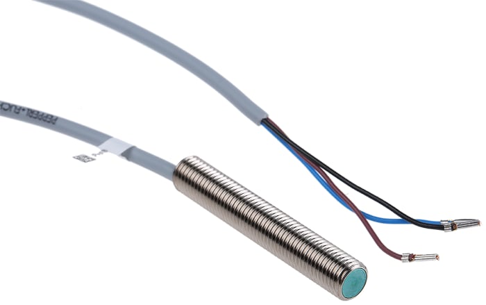 Pepperl + Fuchs Inductive Threaded Barrel Proximity Sensor, M8, 2 mm Detection, PNP NO, 10 → 30 V dc