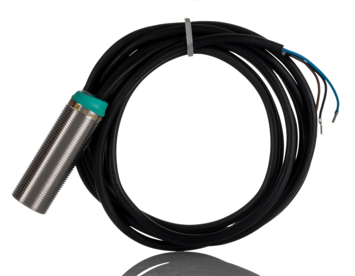 Pepperl + Fuchs Inductive Threaded Barrel Proximity Sensor, M18, 8 mm Detection, PNP NO, 5 → 36 V dc