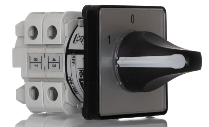 RS PRO, DP 3 Position 60° Changeover Cam Switch, 500V ac, 25A, Knob Actuator