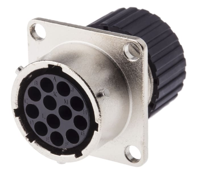 ITT Cannon Circular Connector, 12 Contacts, Panel Mount, Socket, Female, IP67, Trident Neptune Metal Series