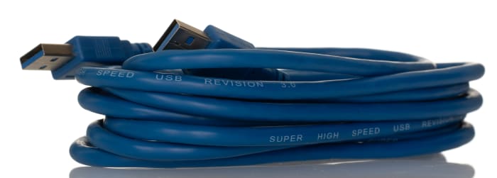 RS PRO USB 3.0, Male USB A to Male USB A, 3m