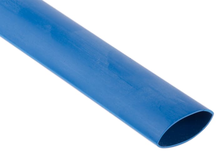 Gaine thermorétractable RS PRO, Diam. 12.7mm, Long. 1.2m, Rétreint 2:1, Bleu