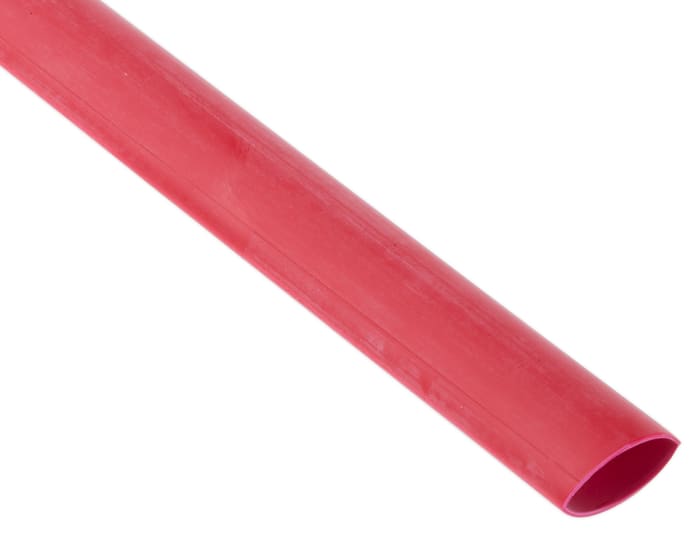 RS PRO Halogen Free Heat Shrink Tubing, Red 9.5mm Sleeve Dia. x 1.2m Length 2:1 Ratio