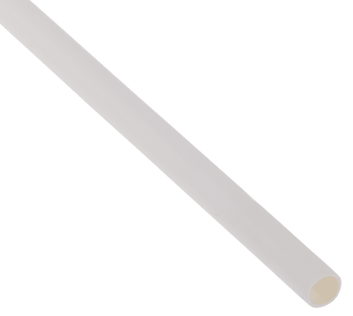 RS PRO Halogen Free Heat Shrink Tubing, White 3.2mm Sleeve Dia. x 1.2m Length 2:1 Ratio