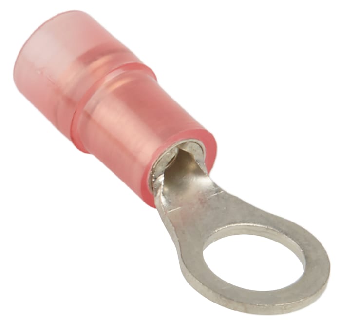 Krimpovací kroužková svorka, M5 (#10), Červená, max. AWG: 16AWG, izolovaná, min. AWG: 22AWG, 0.5mm² -, 1.5mm², RS PRO
