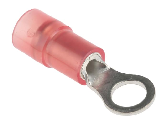 Cosses à œillet RS PRO, Isolée, Rouge, 1.5mm², M4, 6.6mm