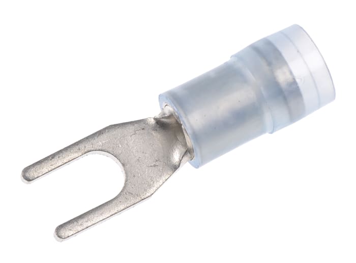 RS PRO Insulated Crimp Spade Connector, 1.5mm² to 2.5mm², 16AWG to 14AWG, M3.5 (#6) Stud Size Nylon, Blue