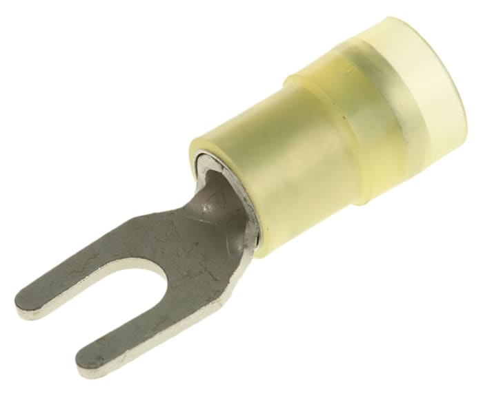 Cosse à fourche à sertir RS PRO Isolée, Jaune 10AWG 6mm² 12AWG 4mm²
