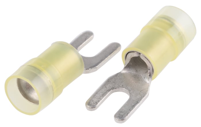 RS PRO SNYD Serisi İzoleli Çatal Tip Kablo Ucu, Sarı, 4mm² - 6mm², 12AWG - 10AWG, Naylon